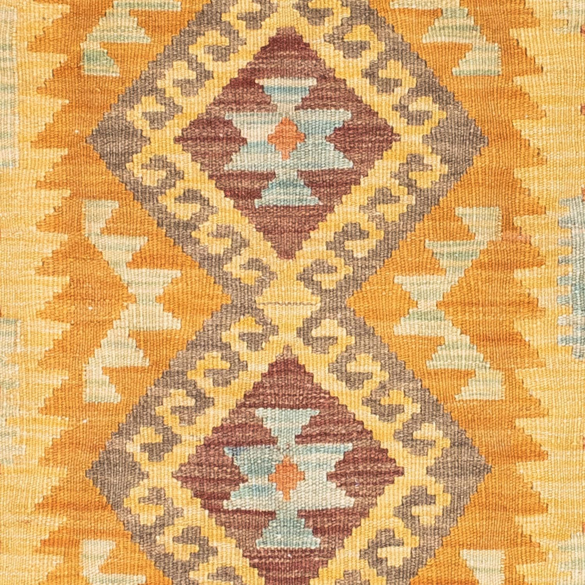 Alfombra de pasillo Alfombra Kelim - Oriental - 209 x 71 cm - oro