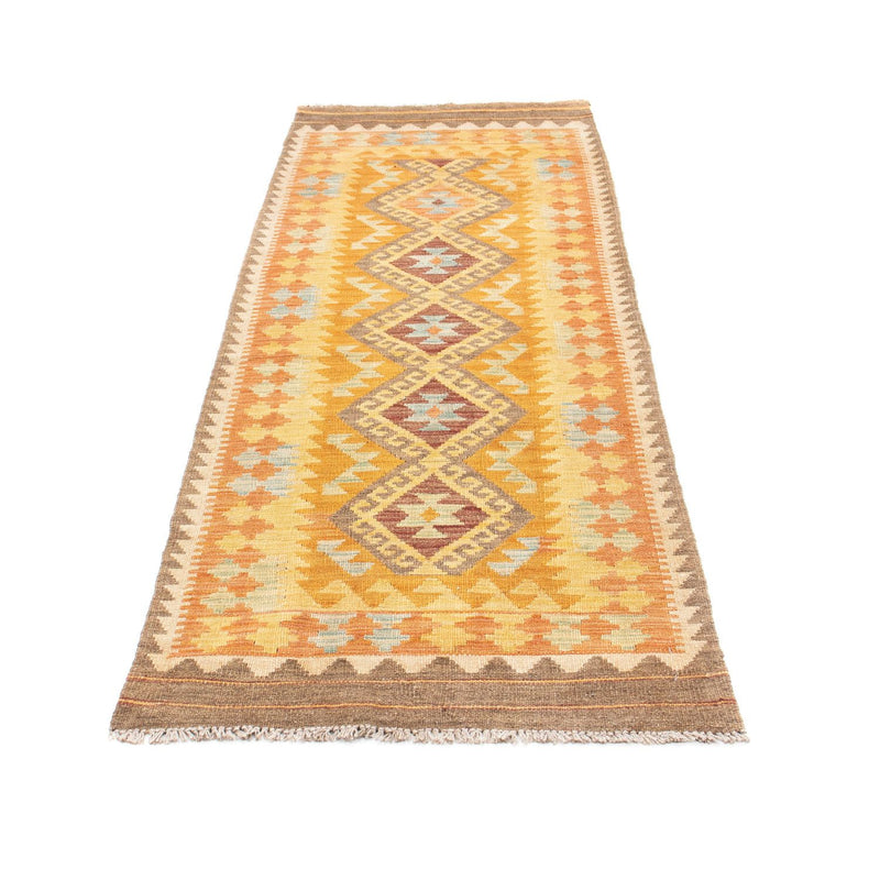 Alfombra de pasillo Alfombra Kelim - Oriental - 209 x 71 cm - oro