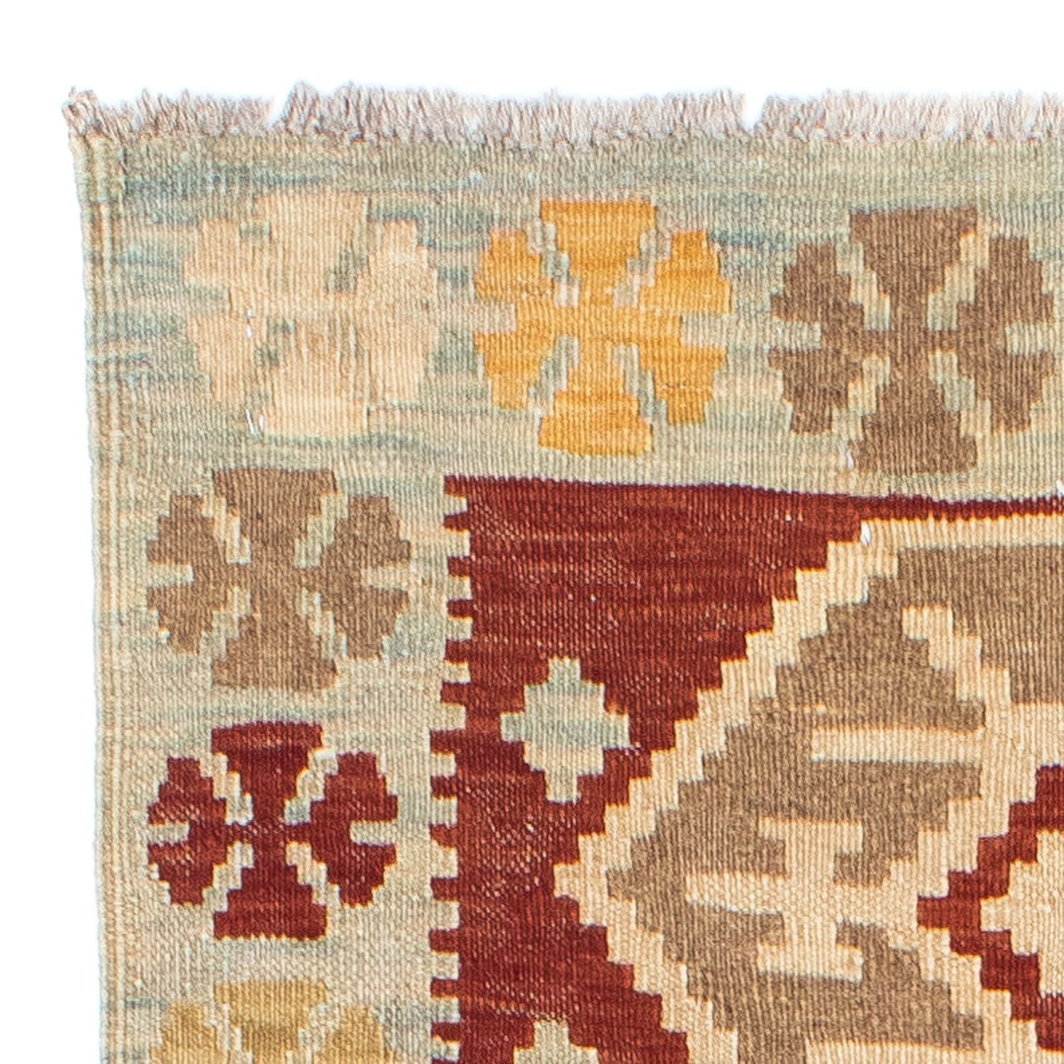 Alfombra de pasillo Alfombra Kelim - Oriental - 203 x 70 cm - beige
