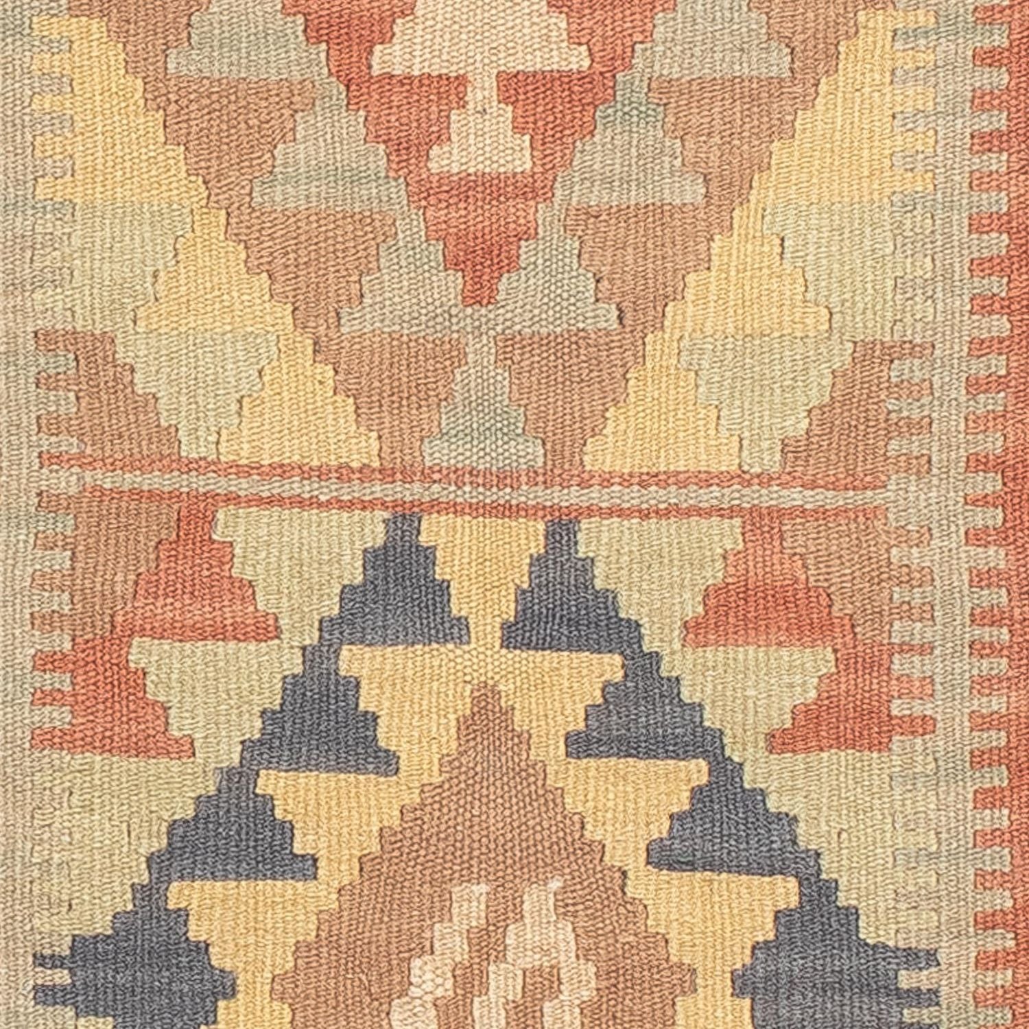 Alfombra de pasillo Alfombra Kelim - Splash - 198 x 60 cm - multicolor