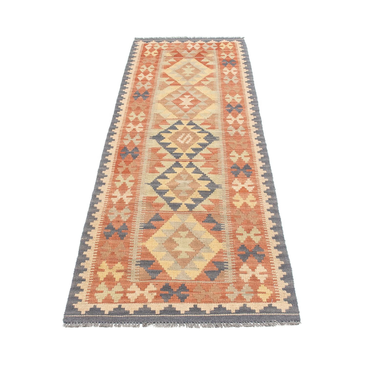 Alfombra de pasillo Alfombra Kelim - Splash - 198 x 60 cm - multicolor