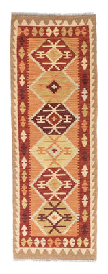 Alfombra de pasillo Alfombra Kelim - Oriental - 201 x 64 cm - marrón claro
