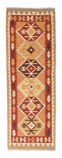 Alfombra de pasillo Alfombra Kelim - Oriental - 201 x 64 cm - marrón claro