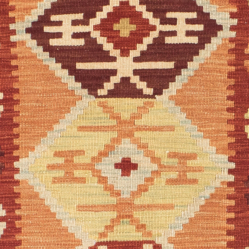 Alfombra de pasillo Alfombra Kelim - Oriental - 201 x 64 cm - marrón claro