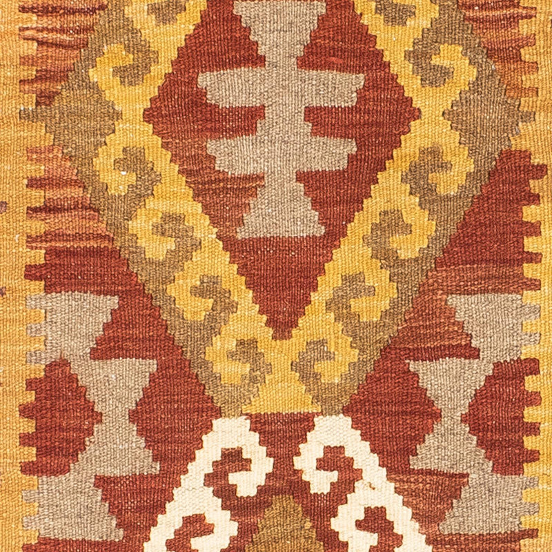 Alfombra de pasillo Alfombra Kelim - Oriental - 203 x 64 cm - marrón claro