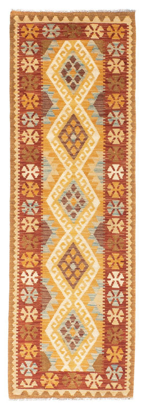 Alfombra de pasillo Alfombra Kelim - Oriental - 206 x 67 cm - marrón claro