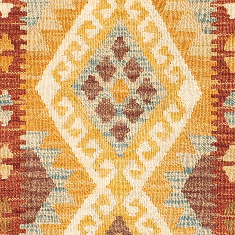 Alfombra de pasillo Alfombra Kelim - Oriental - 206 x 67 cm - marrón claro