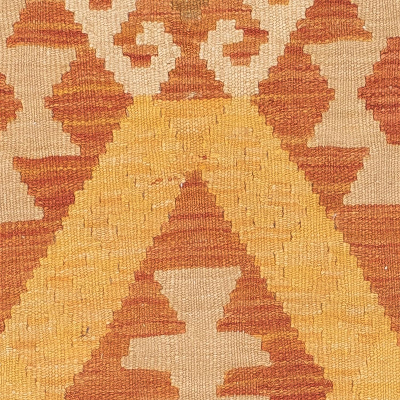 Alfombra de pasillo Alfombra Kelim - Splash - 202 x 62 cm - óxido