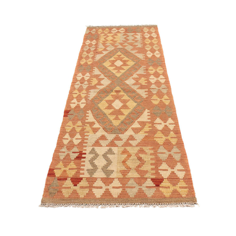 Alfombra de pasillo Alfombra Kelim - Splash - 207 x 65 cm - rojo claro