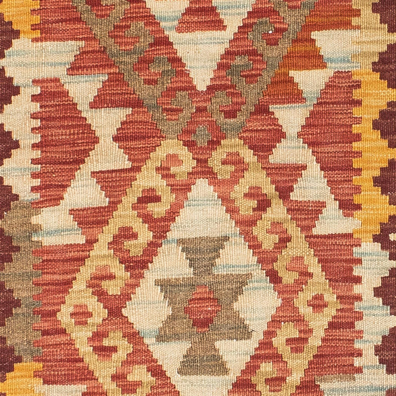 Alfombra de pasillo Alfombra Kelim - Oriental - 199 x 67 cm - marrón claro