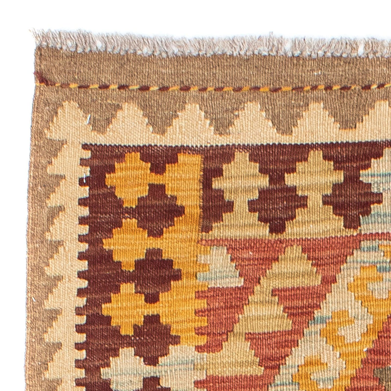 Alfombra de pasillo Alfombra Kelim - Oriental - 199 x 67 cm - marrón claro