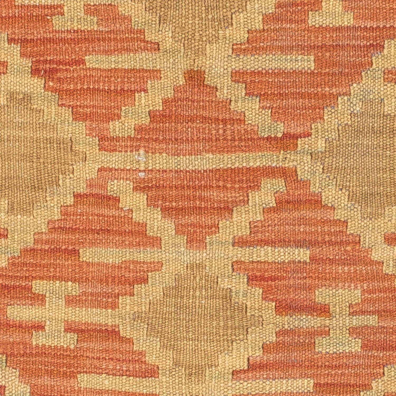 Alfombra de pasillo Alfombra Kelim - Splash - 198 x 68 cm - óxido