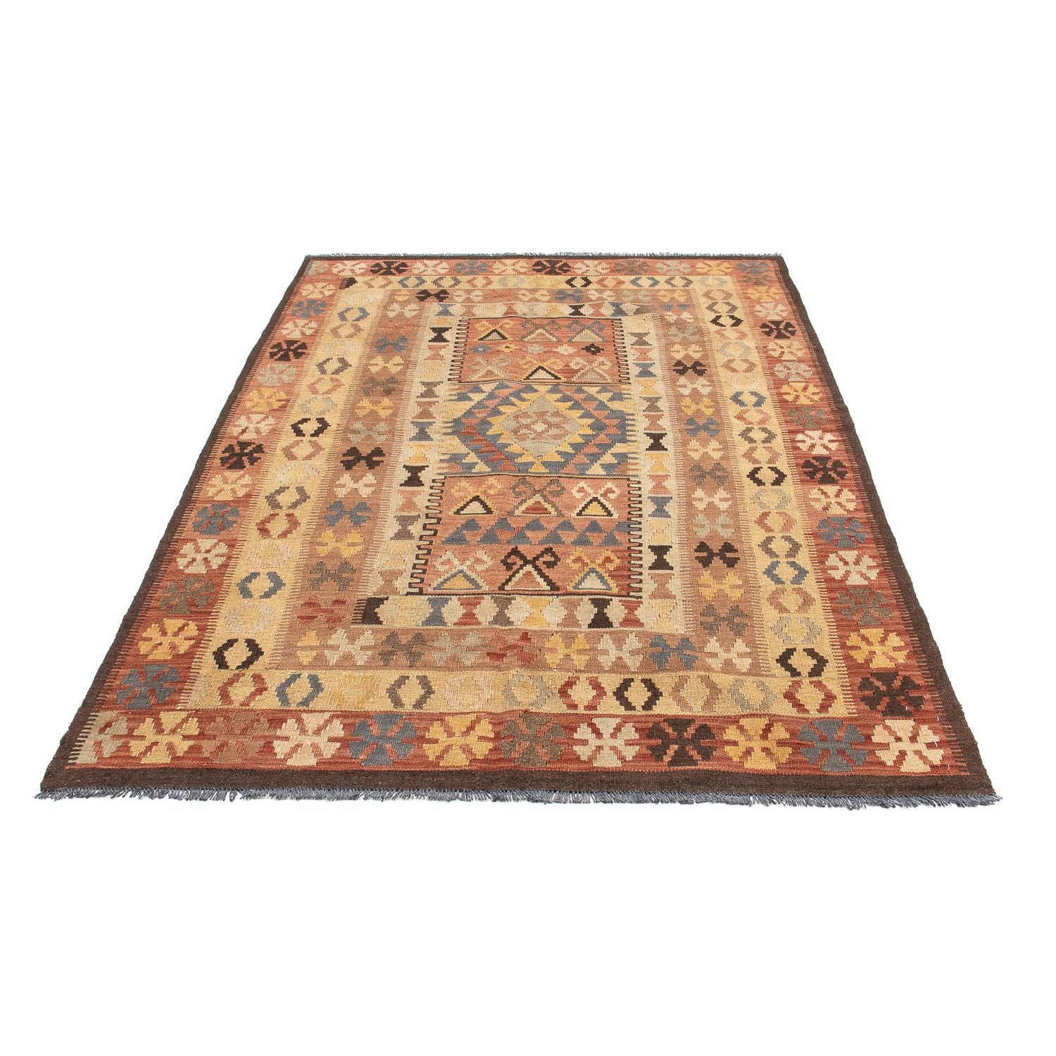 Alfombra Kelim - Oriental - 204 x 130 cm - multicolor