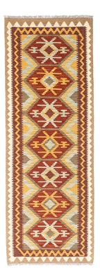 Alfombra de pasillo Alfombra Kelim - Oriental - 210 x 72 cm - marrón claro