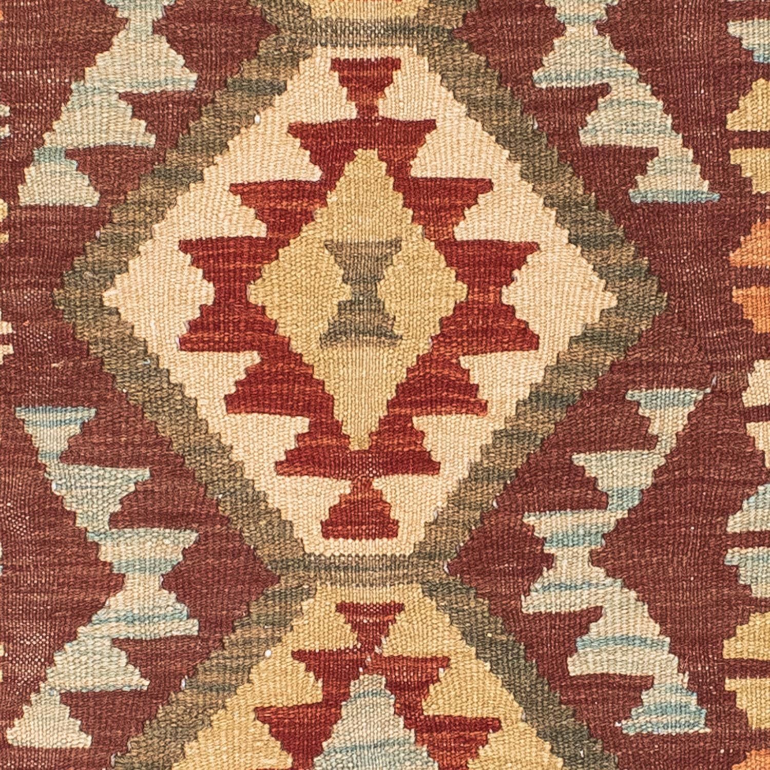 Alfombra de pasillo Alfombra Kelim - Oriental - 192 x 76 cm - marrón