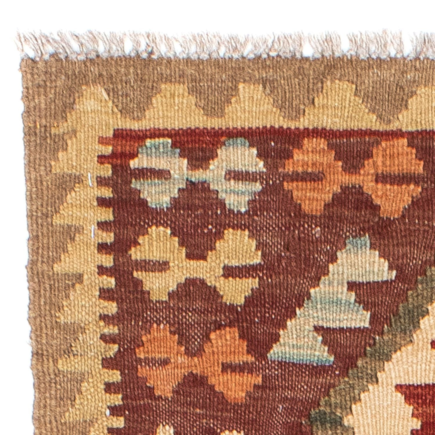 Alfombra de pasillo Alfombra Kelim - Oriental - 192 x 76 cm - marrón