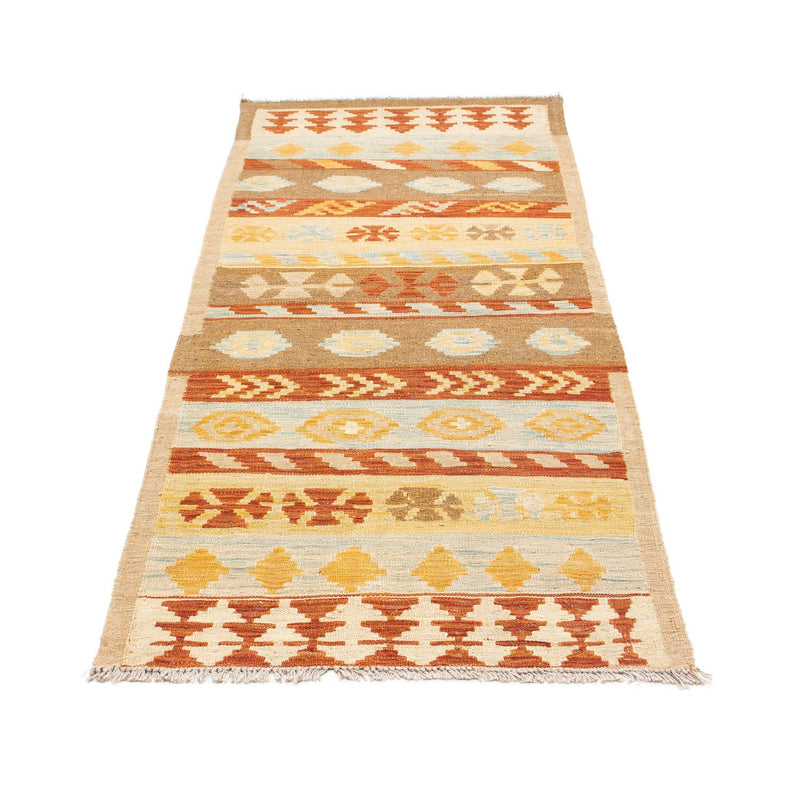 Alfombra de pasillo Alfombra Kelim - Oriental - 207 x 77 cm - beige