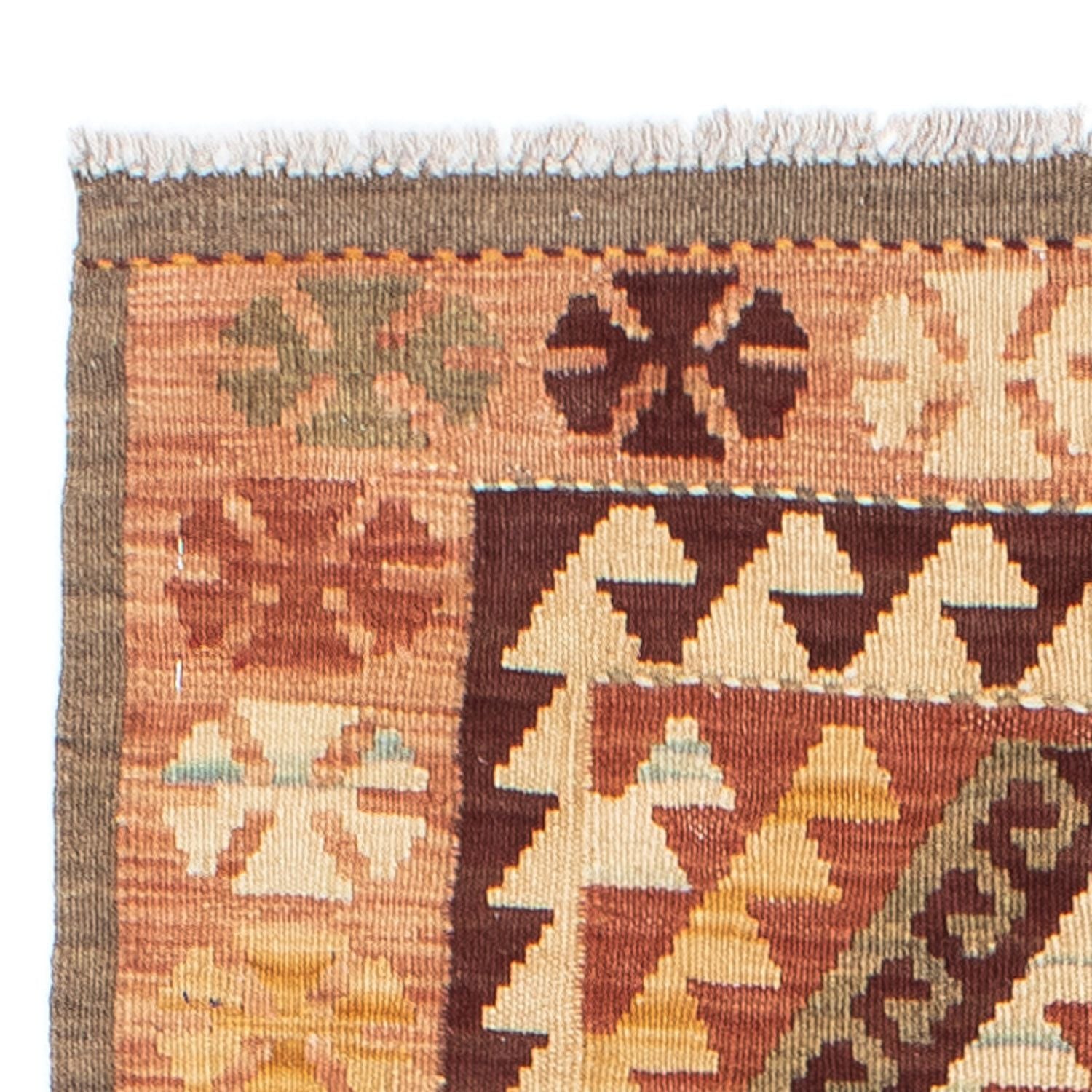 Alfombra de pasillo Alfombra Kelim - Oriental - 204 x 71 cm - beige