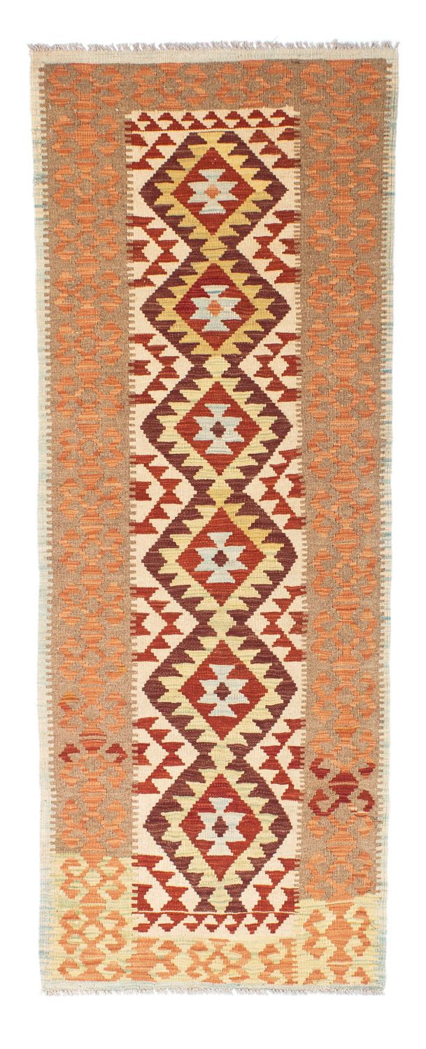 Alfombra de pasillo Alfombra Kelim - Oriental - 199 x 77 cm - beige