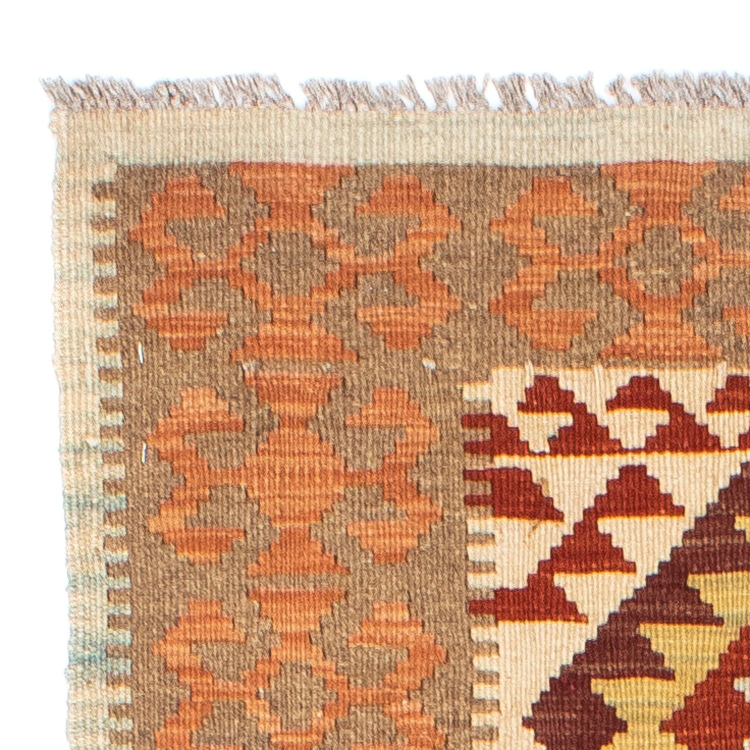 Alfombra de pasillo Alfombra Kelim - Oriental - 199 x 77 cm - beige