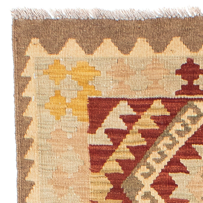 Alfombra de pasillo Alfombra Kelim - Oriental - 198 x 73 cm - beige