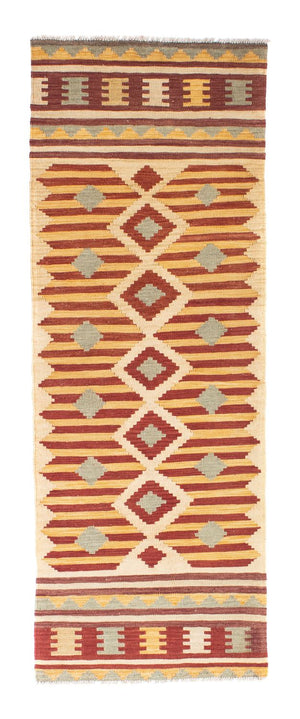 Alfombra de pasillo Alfombra Kelim - Oriental - 207 x 74 cm - beige