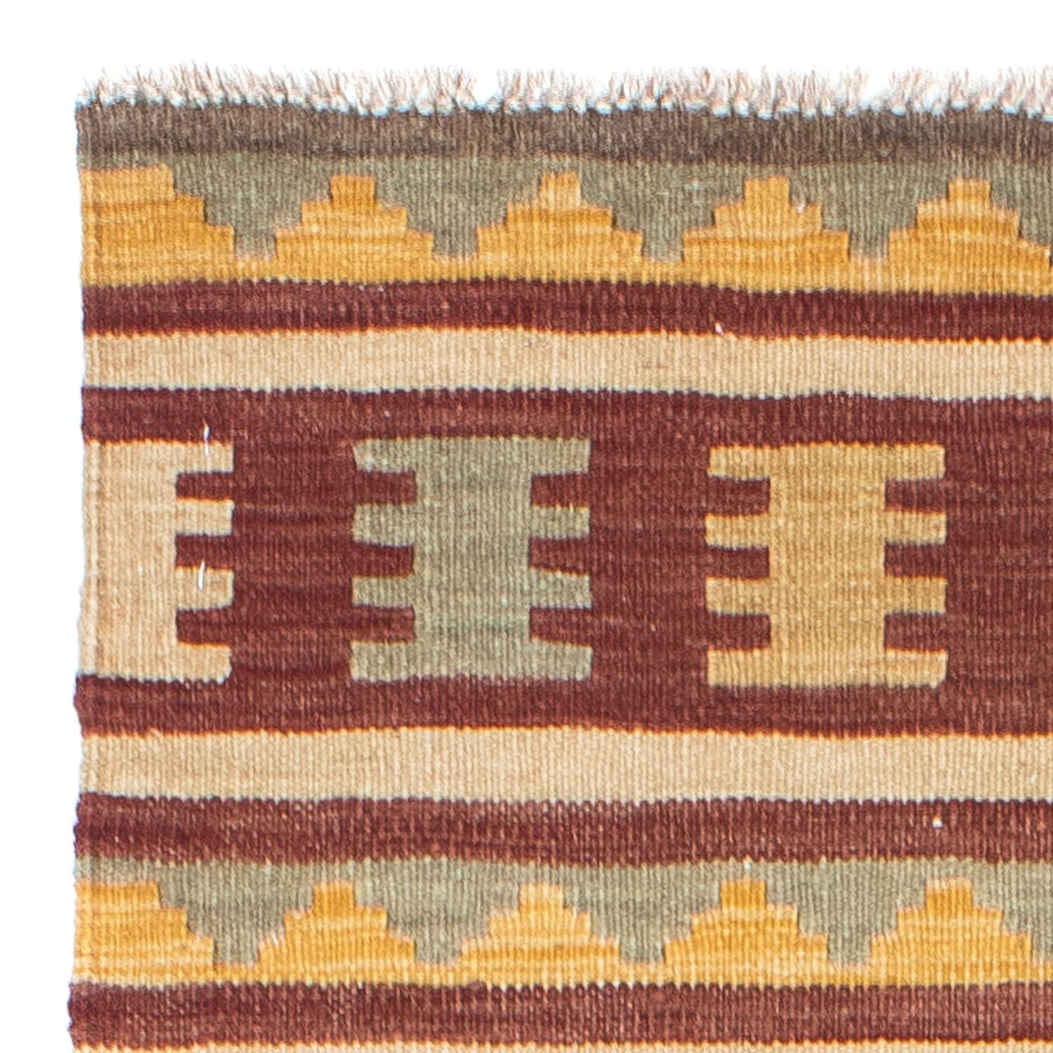 Alfombra de pasillo Alfombra Kelim - Oriental - 207 x 74 cm - beige