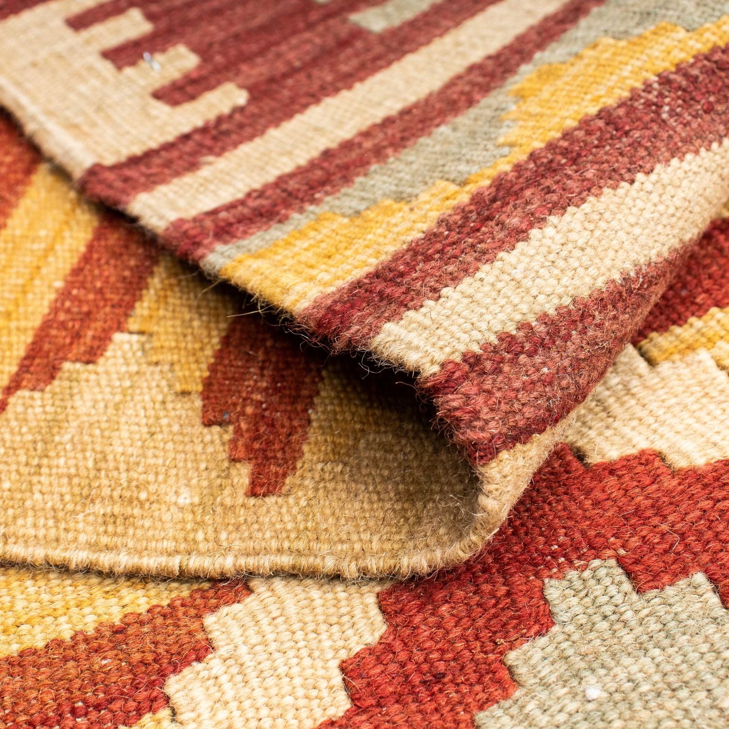Alfombra de pasillo Alfombra Kelim - Oriental - 207 x 74 cm - beige