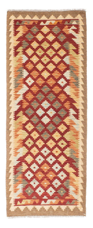 Alfombra de pasillo Alfombra Kelim - Oriental - 195 x 74 cm - óxido