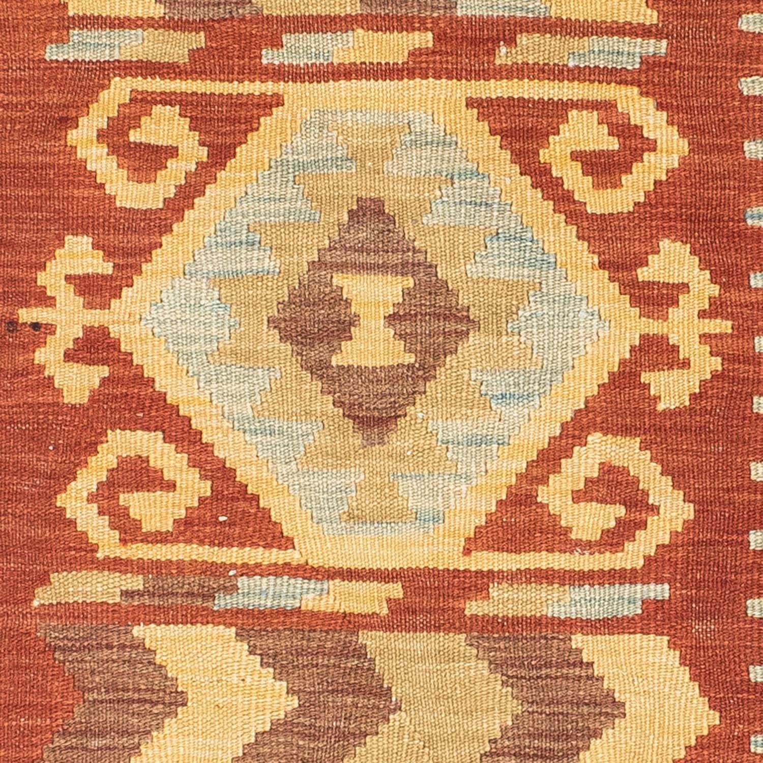 Alfombra de pasillo Alfombra Kelim - Oriental - 195 x 75 cm - naranja