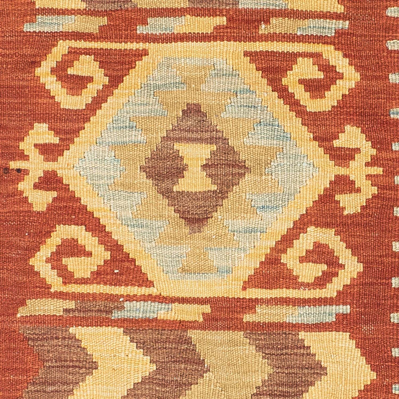 Alfombra de pasillo Alfombra Kelim - Oriental - 195 x 75 cm - naranja