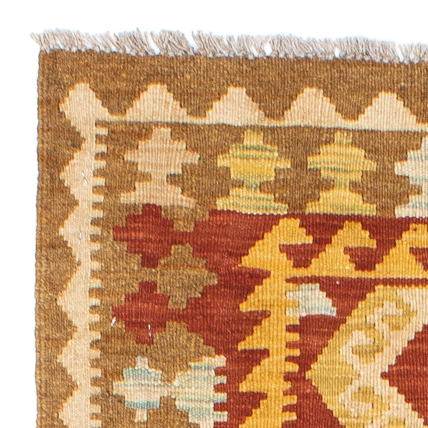 Alfombra de pasillo Alfombra Kelim - Oriental - 202 x 70 cm - beige