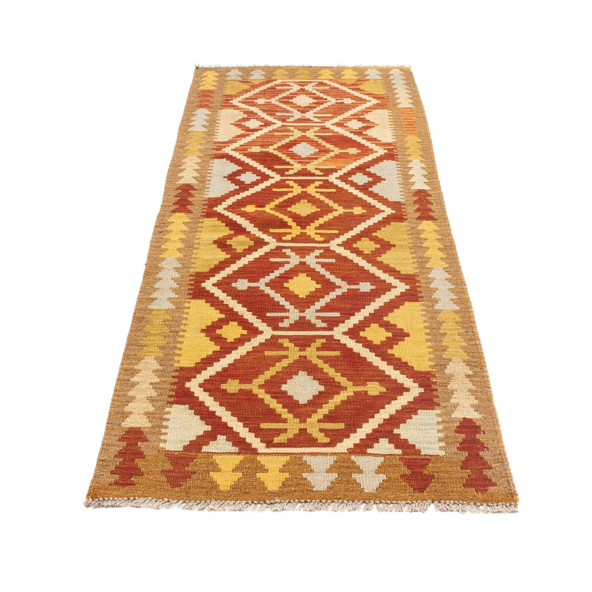 Alfombra de pasillo Alfombra Kelim - Oriental - 206 x 73 cm - óxido