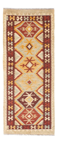 Alfombra de pasillo Alfombra Kelim - Oriental - 198 x 75 cm - beige
