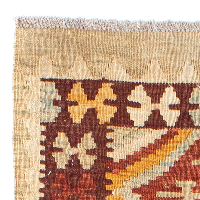 Alfombra de pasillo Alfombra Kelim - Oriental - 198 x 75 cm - beige