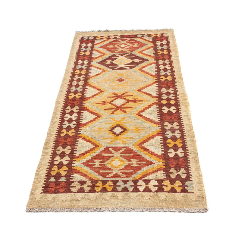 Alfombra de pasillo Alfombra Kelim - Oriental - 198 x 75 cm - beige