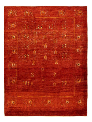 Alfombra Gabbeh - Loribaft Persa - 202 x 152 cm - rojo oscuro