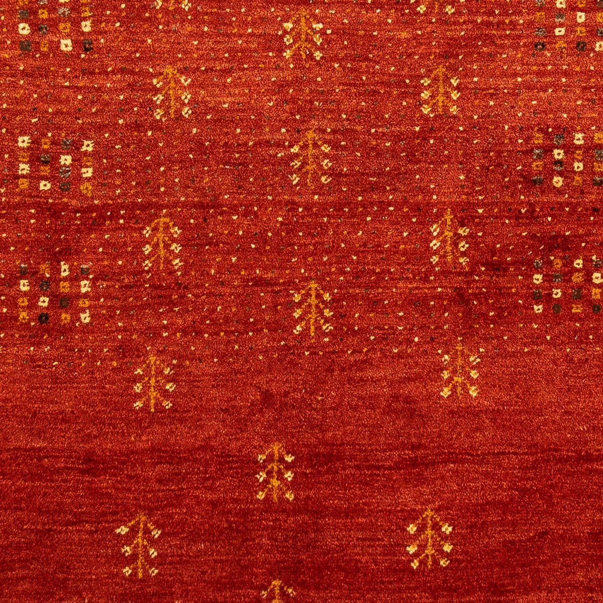 Alfombra Gabbeh - Loribaft Persa - 202 x 152 cm - rojo oscuro