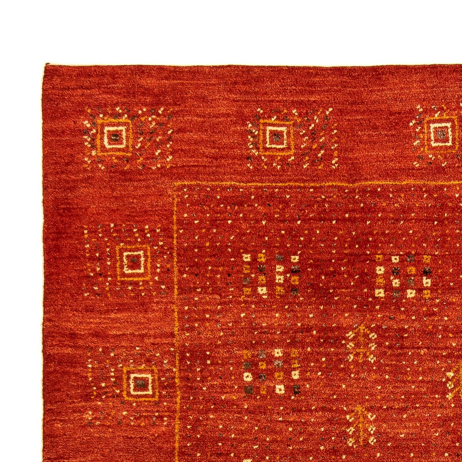 Alfombra Gabbeh - Loribaft Persa - 202 x 152 cm - rojo oscuro