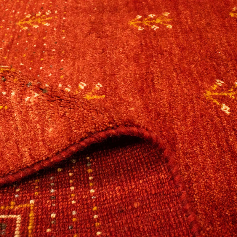 Alfombra Gabbeh - Loribaft Persa - 202 x 152 cm - rojo oscuro