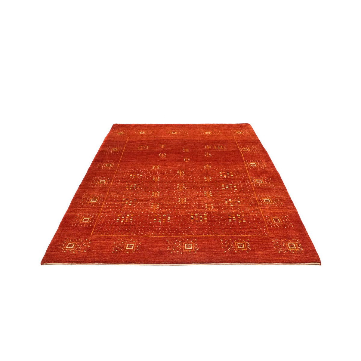 Alfombra Gabbeh - Loribaft Persa - 202 x 152 cm - rojo oscuro