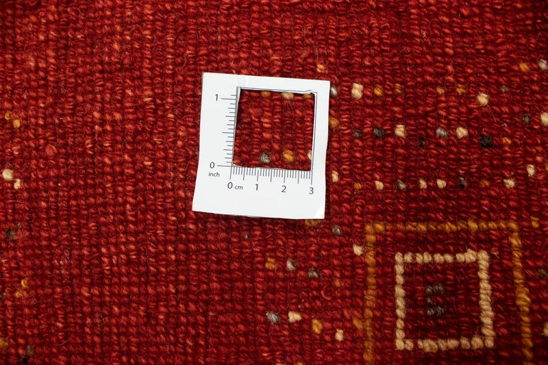 Alfombra Gabbeh - Loribaft Persa - 202 x 152 cm - rojo oscuro