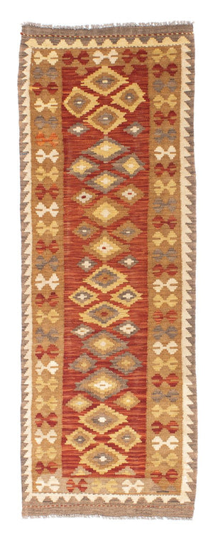 Alfombra de pasillo Alfombra Kelim - Oriental - 194 x 67 cm - óxido
