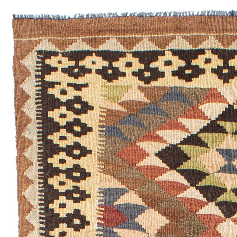 Alfombra de pasillo Alfombra Kelim - Oriental - 207 x 85 cm - marrón claro