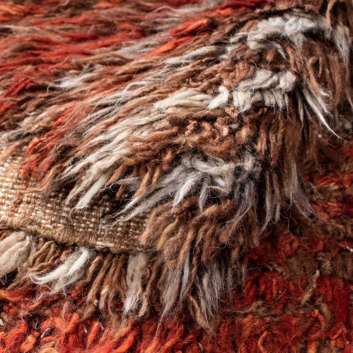 Alfombra de pelo largo - 289 x 199 cm - multicolor