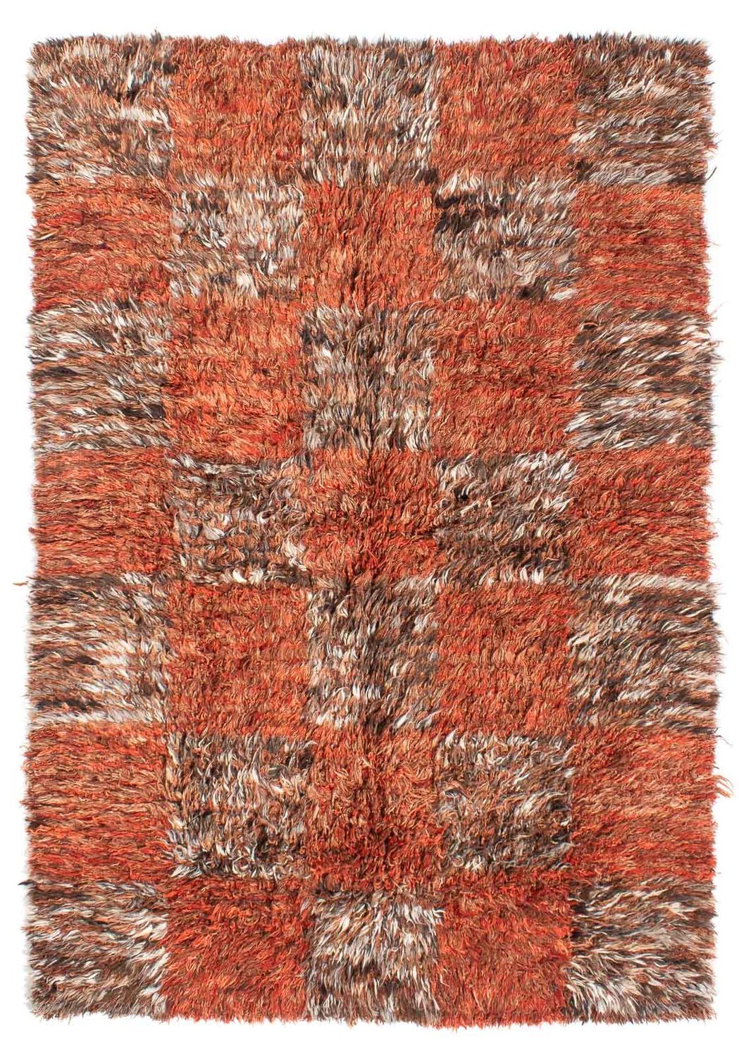 Alfombra de pelo largo - 255 x 173 cm - multicolor