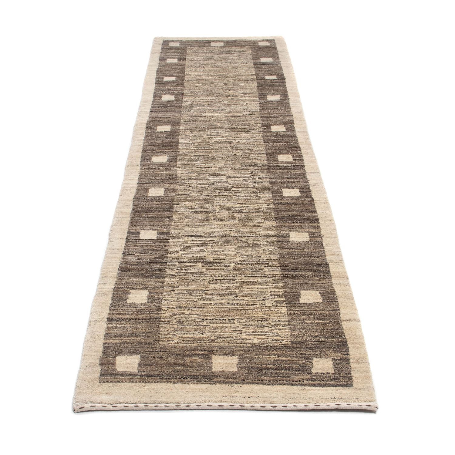 Alfombra de pasillo Alfombra Gabbeh - Persa - 300 x 74 cm - beige