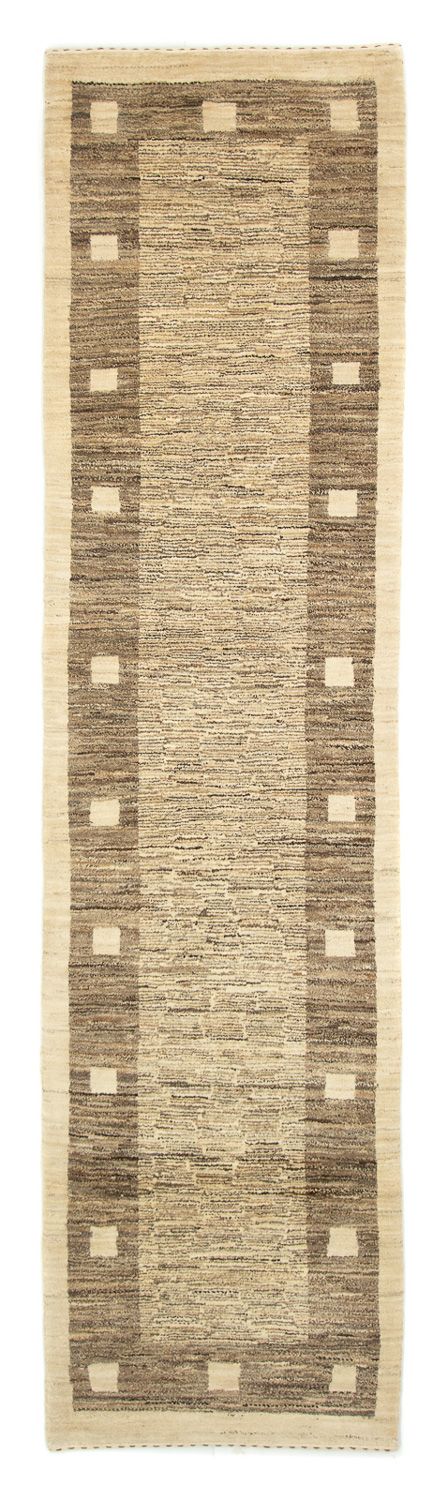 Alfombra de pasillo Alfombra Gabbeh - Indus - 300 x 74 cm - gris