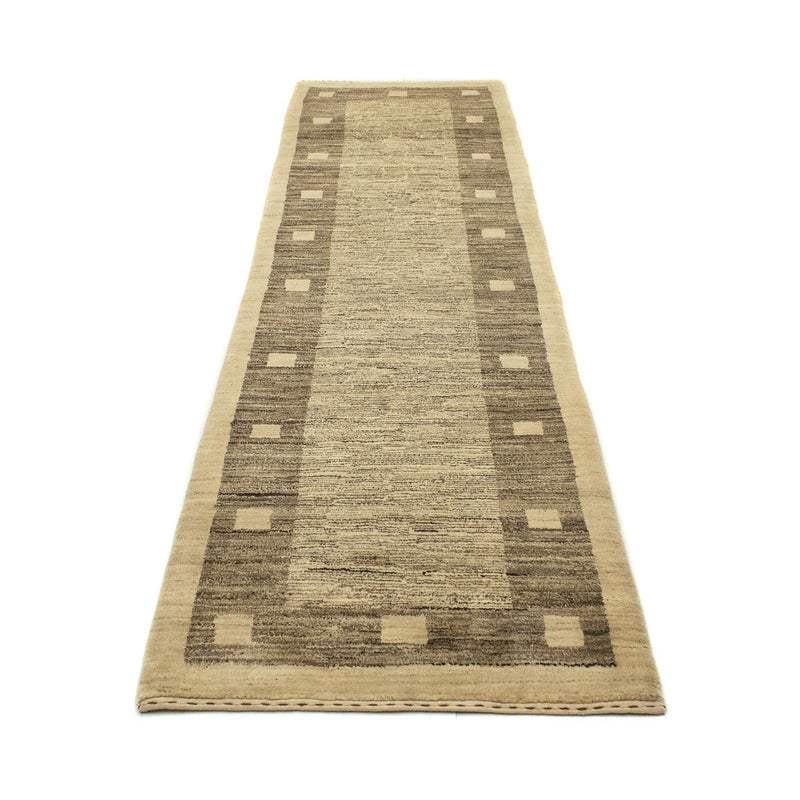 Alfombra de pasillo Alfombra Gabbeh - Indus - 300 x 74 cm - gris