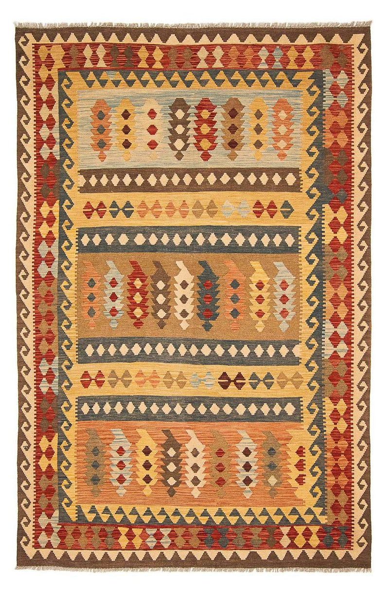 Alfombra Kelim - Splash - 299 x 201 cm - multicolor